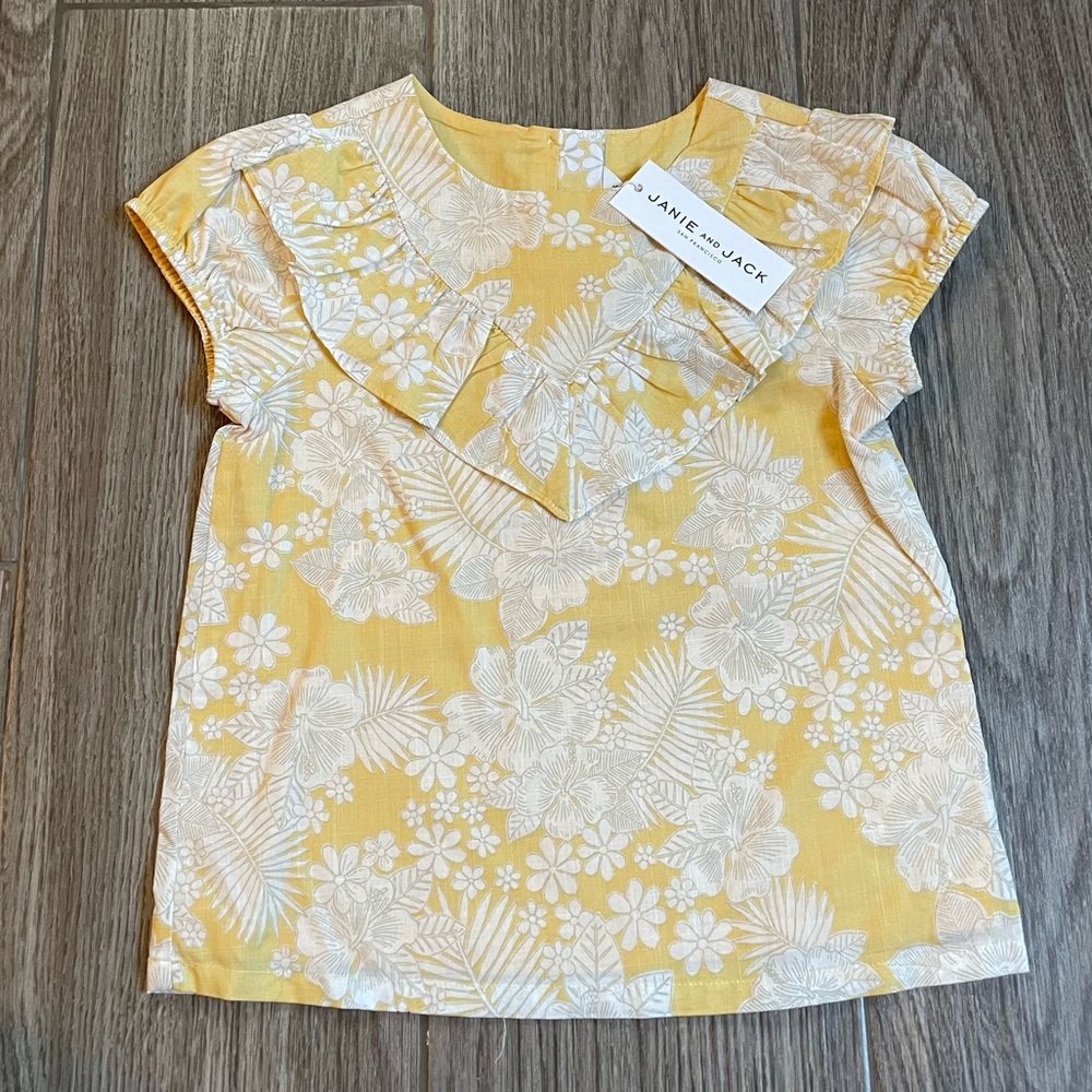 NWT Janie and Jack Hibiscus Print Blouse 🌺